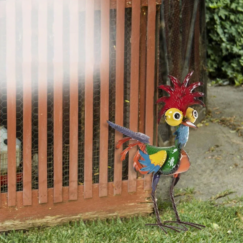 Grappig tuinhaanstandbeeld🐓