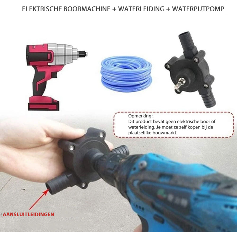 Hand Elektrische Booraandrijving Zelfaanzuigende Wateroverdrachtspomp