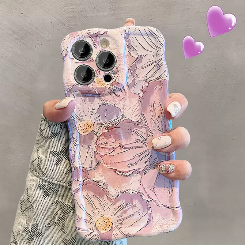 iPhone kleurrijk olieverfschilderij prachtige telefoonhoes