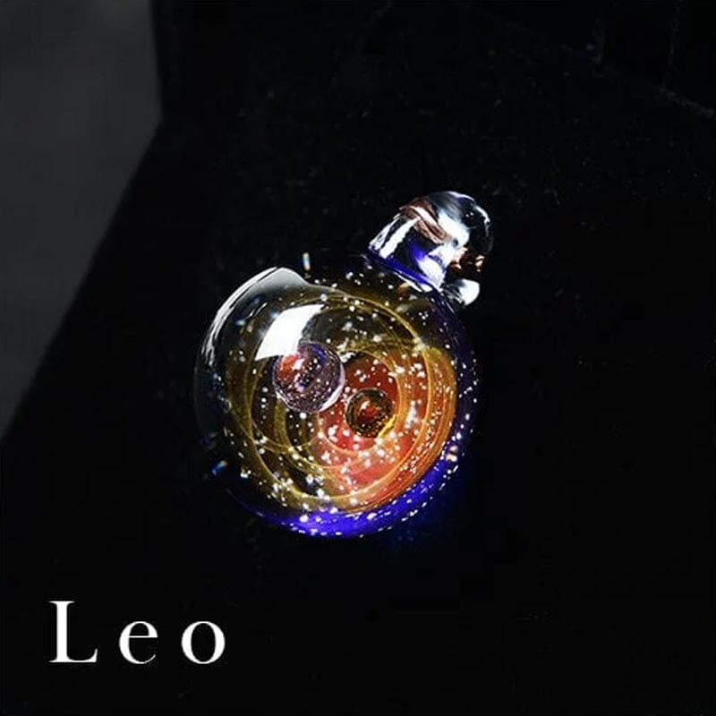 Kosmische sterrenhemel glazen kralen hanger ketting