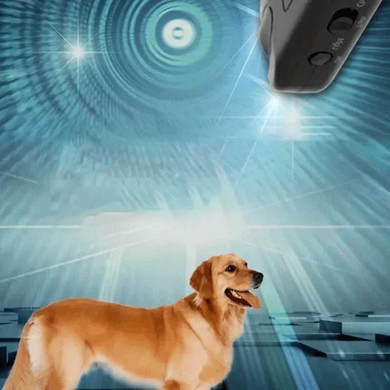 Handbediende blafcontrole Lichtgevende ultrasone dierenverjager