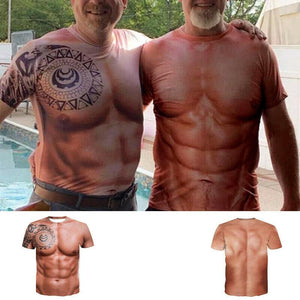 T-shirt met spiertattoo