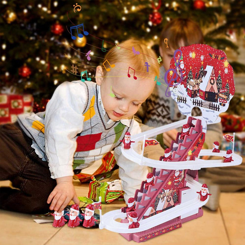 Elektrisch Santa Claus Track Glij speelgoed