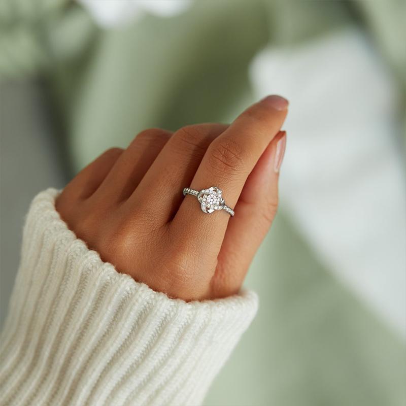 Eindeloze knoop vriendschapsring en ketting