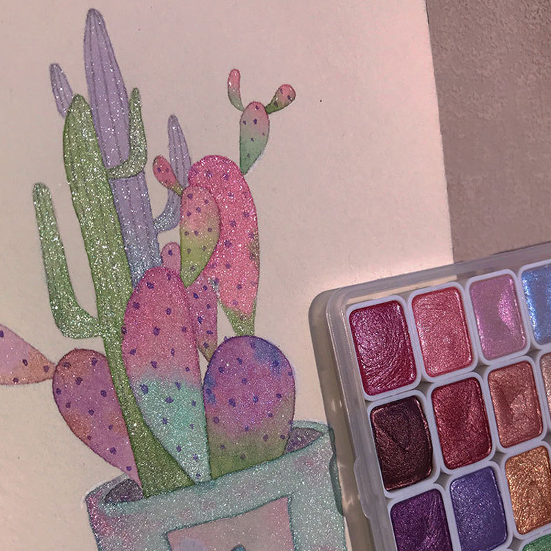 20 kleuren aquarelverfset