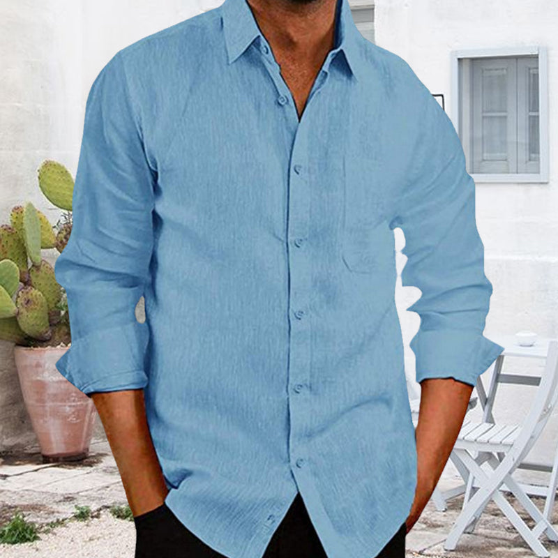 Herenhemd in effen kleur