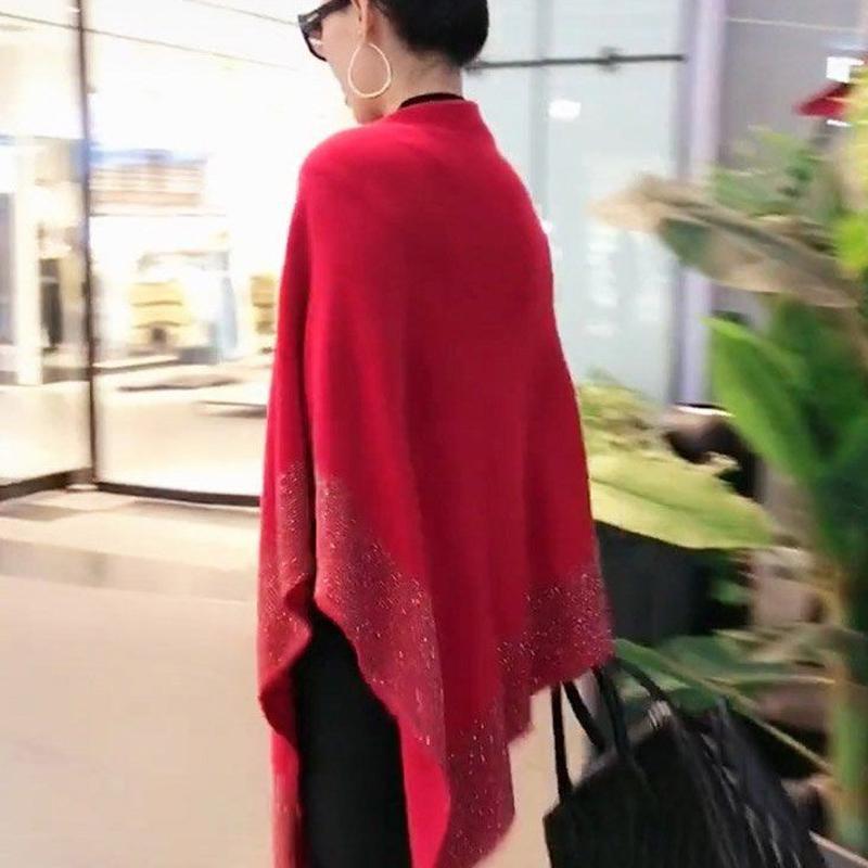 Dames Shawl van glanzende wol