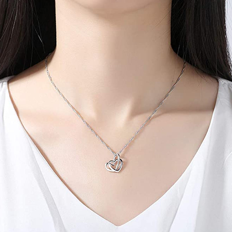 Frosted Dubbele Hart Ketting