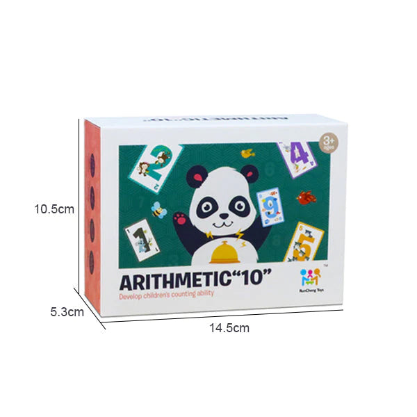 Sank rekenkundige "10" kaarten voor kinderen