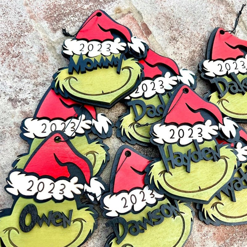 Gepersonaliseerde Grinchmas ornament, kerstversieringen