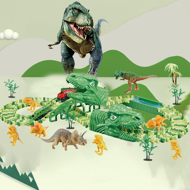 De supercoole dinosaurus racebaan