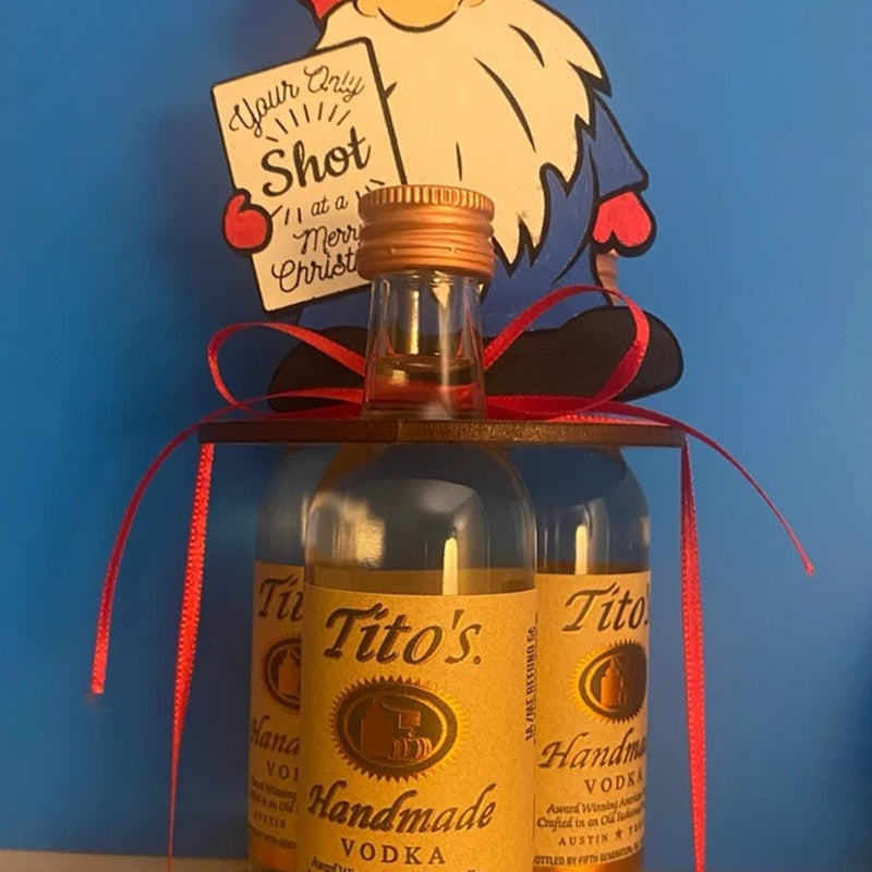 Kerst mini-wijnfleshouder