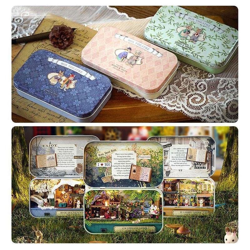 3D miniatuur poppenhuis met licht doe-het-zelf speelgoed