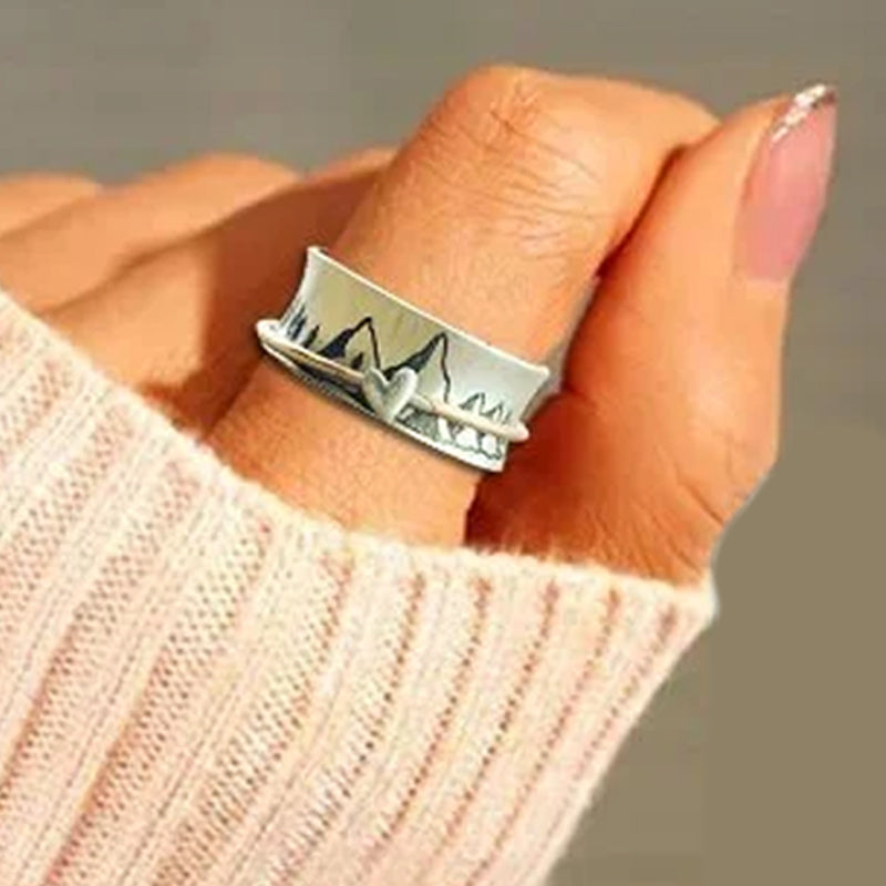 Blijf klimmen Zilveren ring