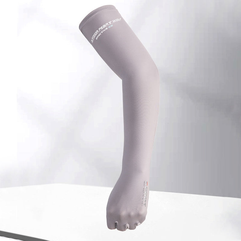 Non-slip blootgestelde twee-vinger zonnebrand crème mouw handschoenen