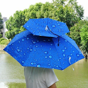 Paraplu hoed met dubbele laag voor buiten
