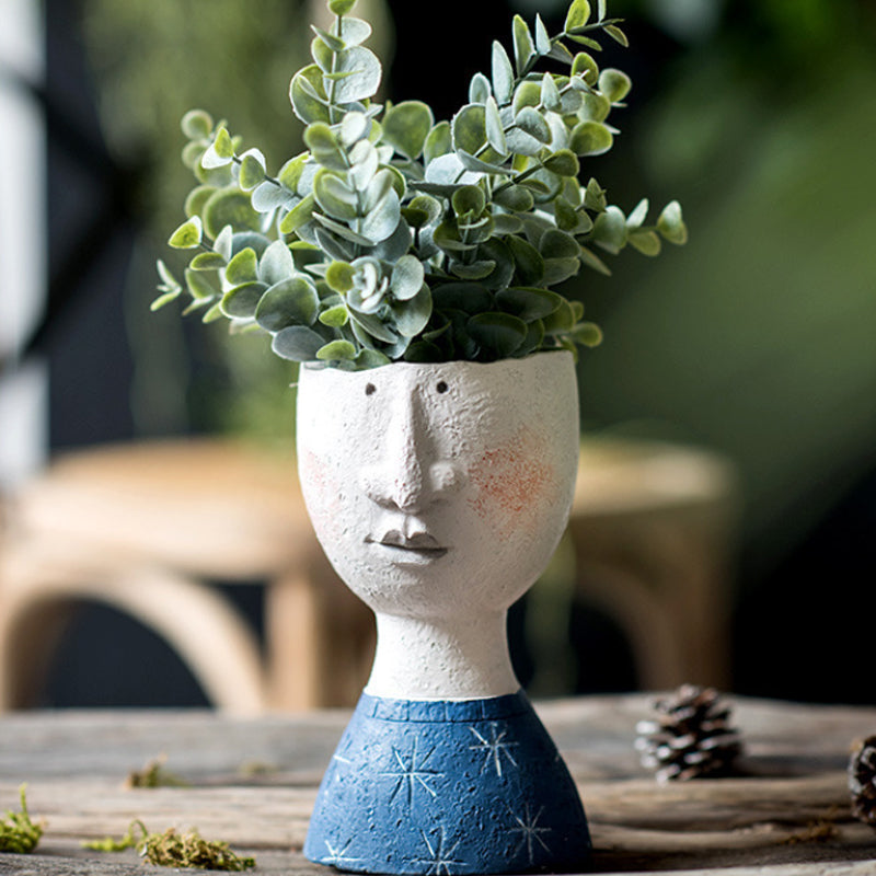 Kunst Portret Gezicht Plantenbak