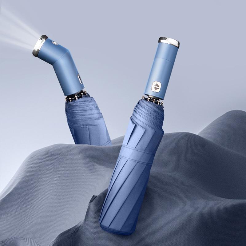 💥Vroege Kerstmis Verkoop - 💥 Winddichte LED Zon & Regen Paraplu