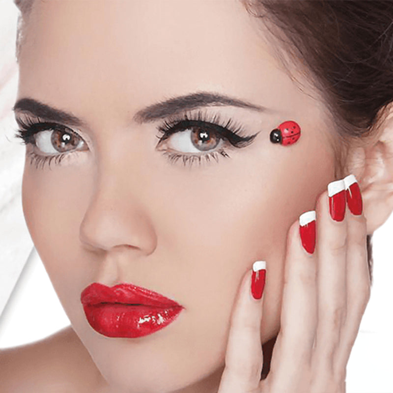 Glue-On French Manicure Nails Kit (100 stuks)