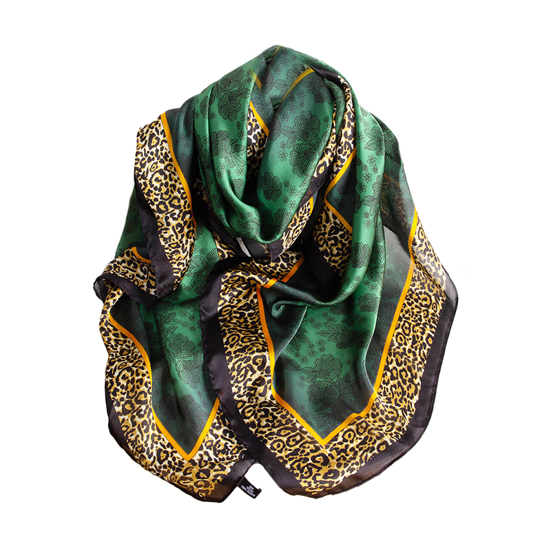 Luipaard bloemen groene sjaal