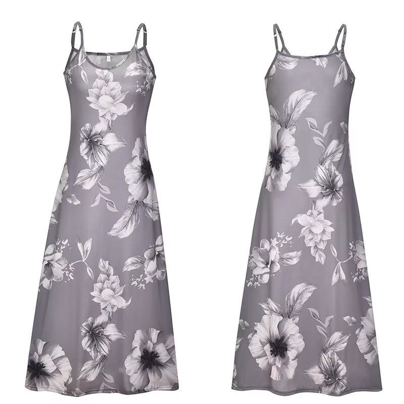 Maxi-jurk met bohemien mouwen en bloemenprint