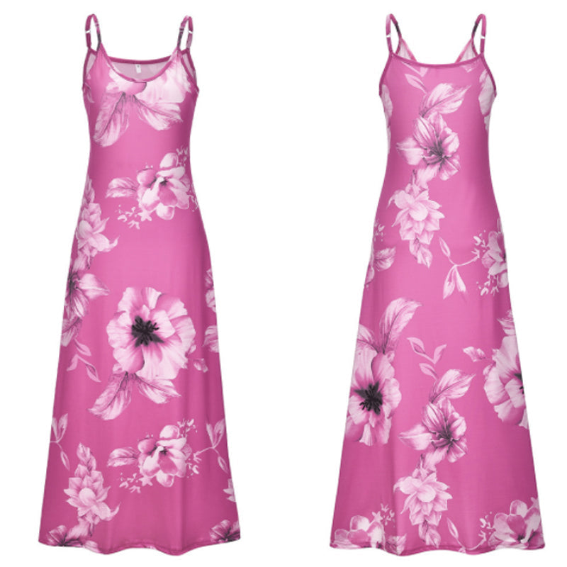 Maxi-jurk met bohemien mouwen en bloemenprint