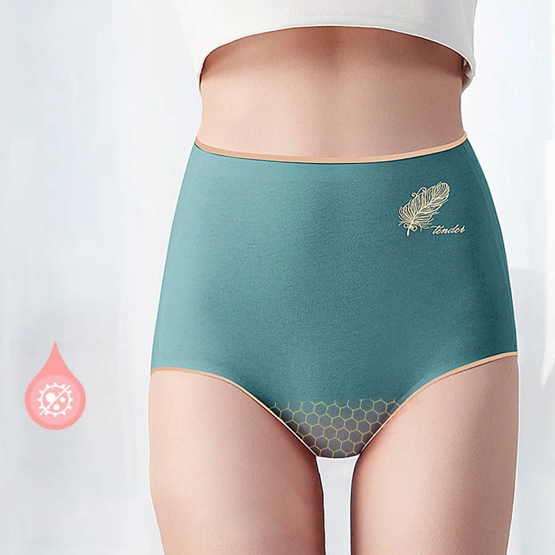 Ademende driehoekige short met hoge taille