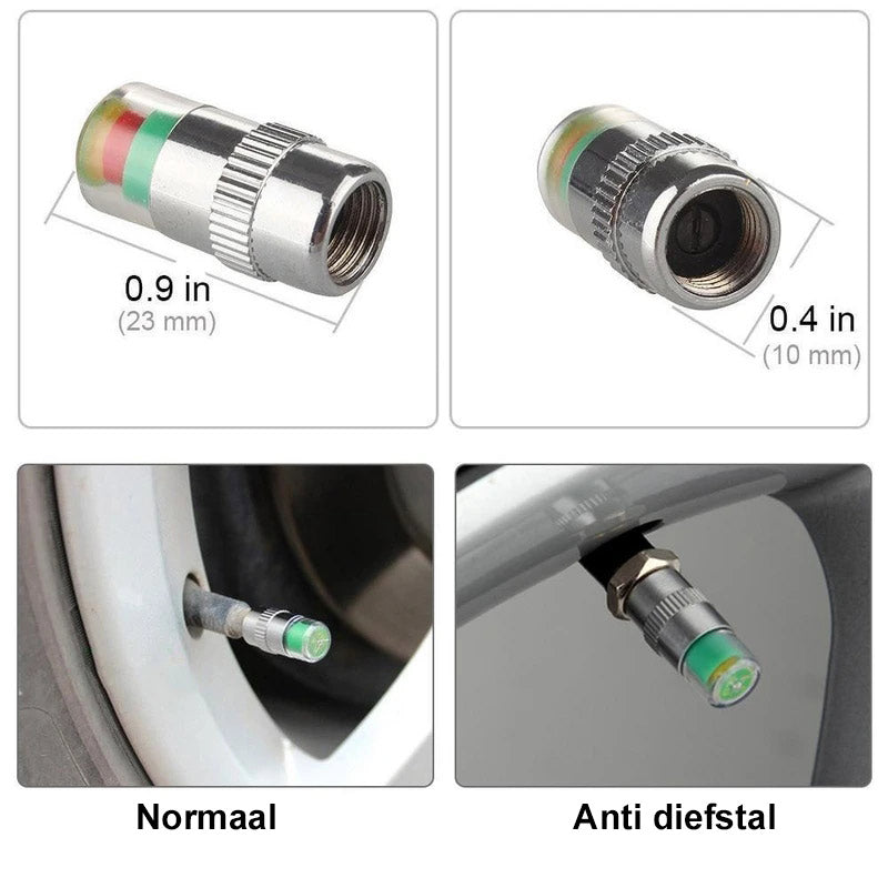 Bandenspanning Indicator Ventieldopjes