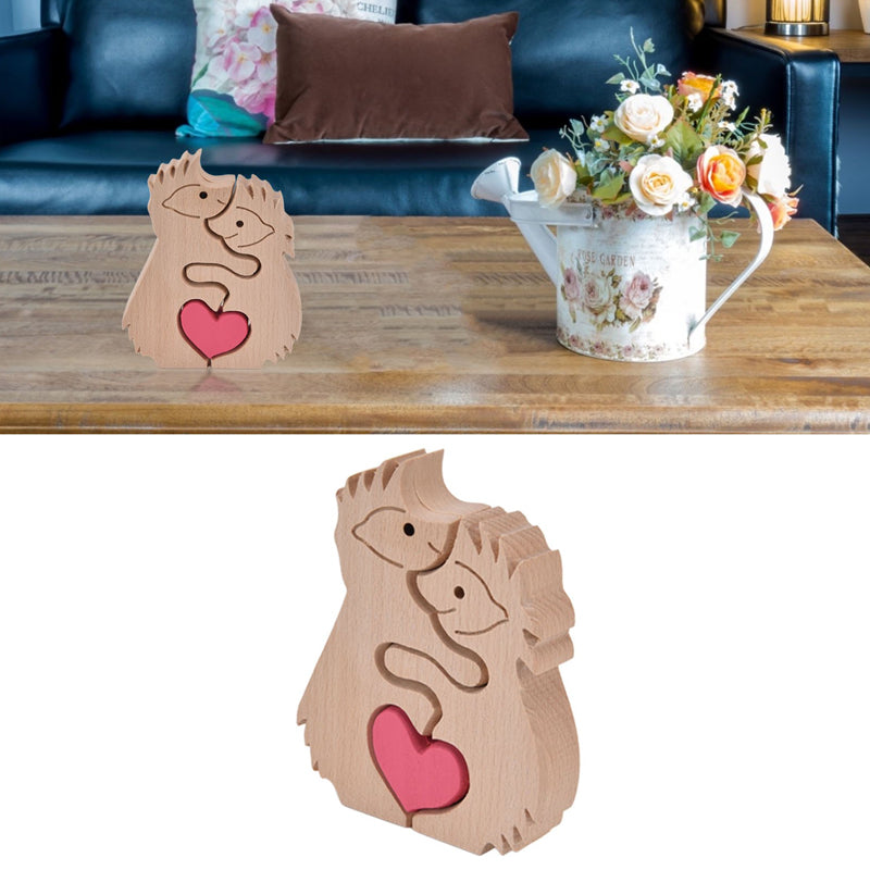 Moederdag dier houten ornament