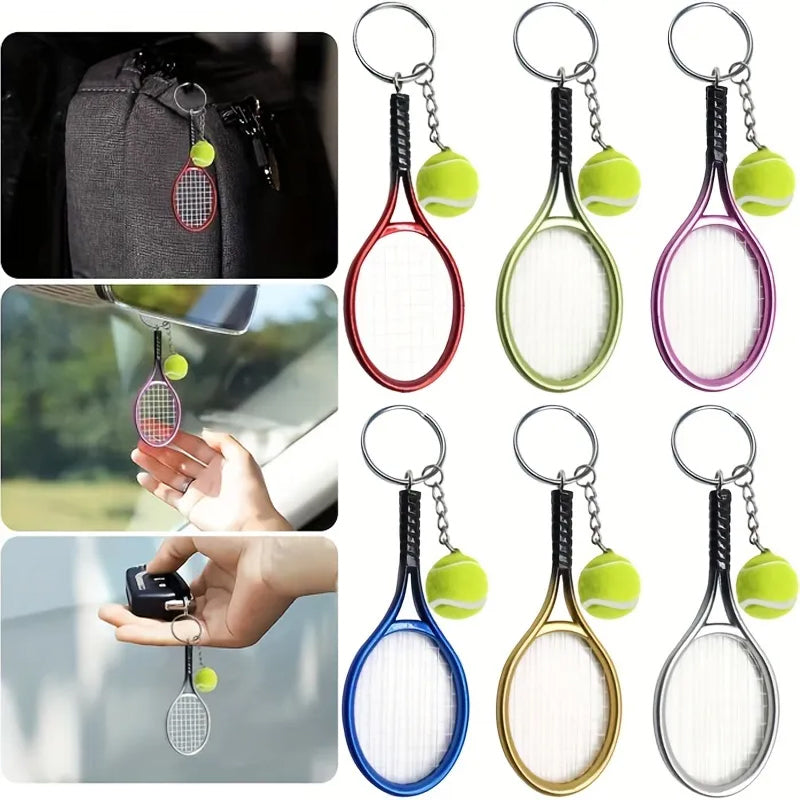 Mini tennisracket sleutelhanger