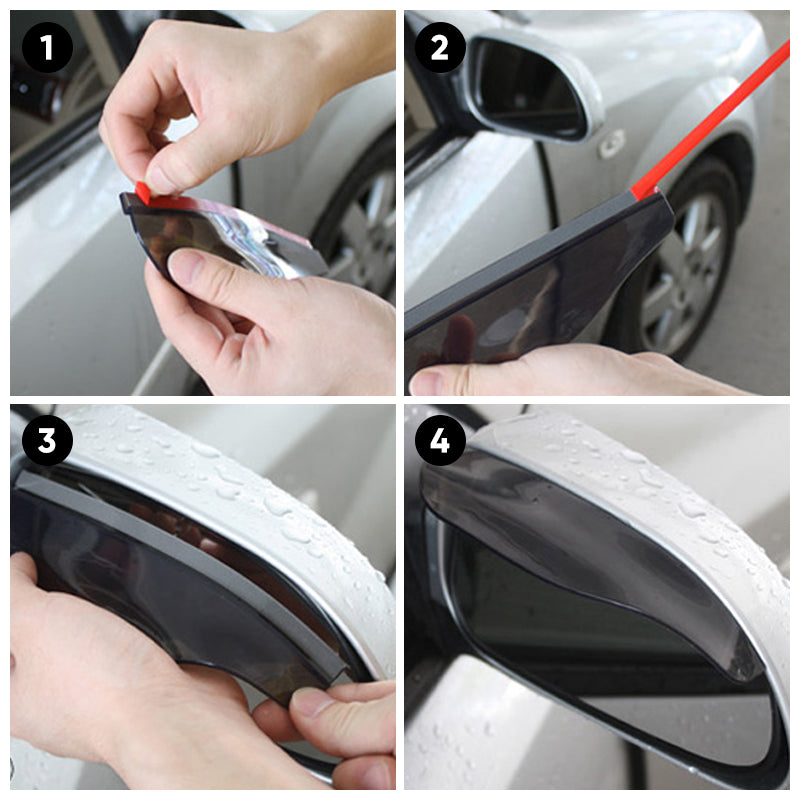 Auto Achteruitkijkspiegel Sticker Regen Wenkbrauw