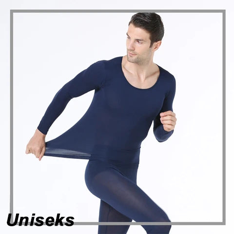 Naadloze elastische thermische binnenkleding