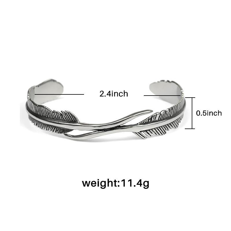 Zilveren veerarmband