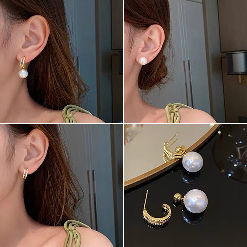 Elegante parel oorbellen