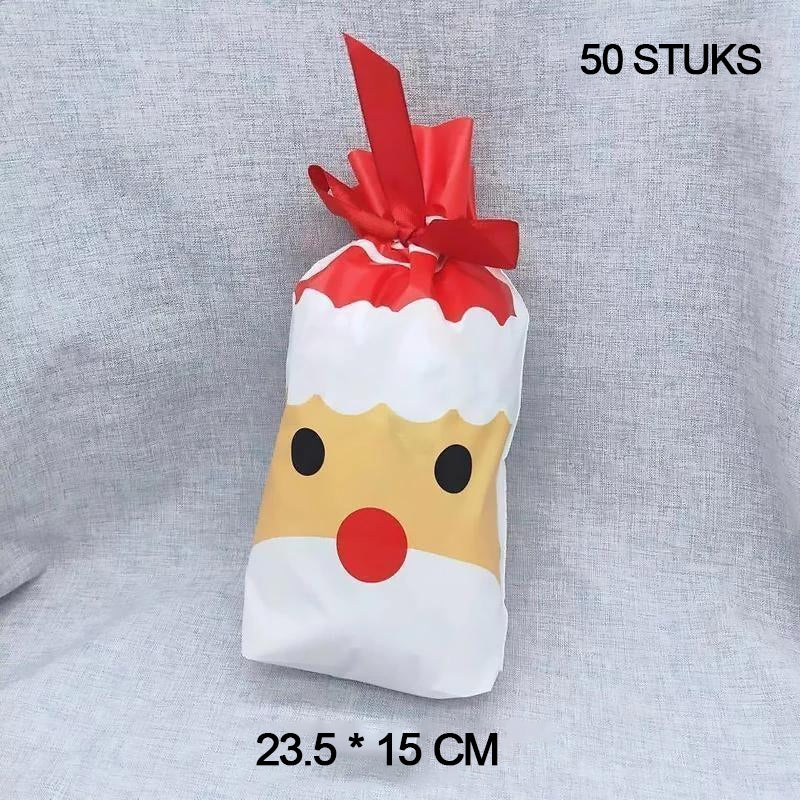 Kerstcadeautassen met trekkoord