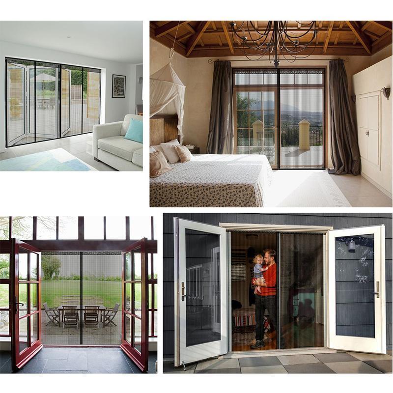 Magnetische hordeur met full-frame klittenband