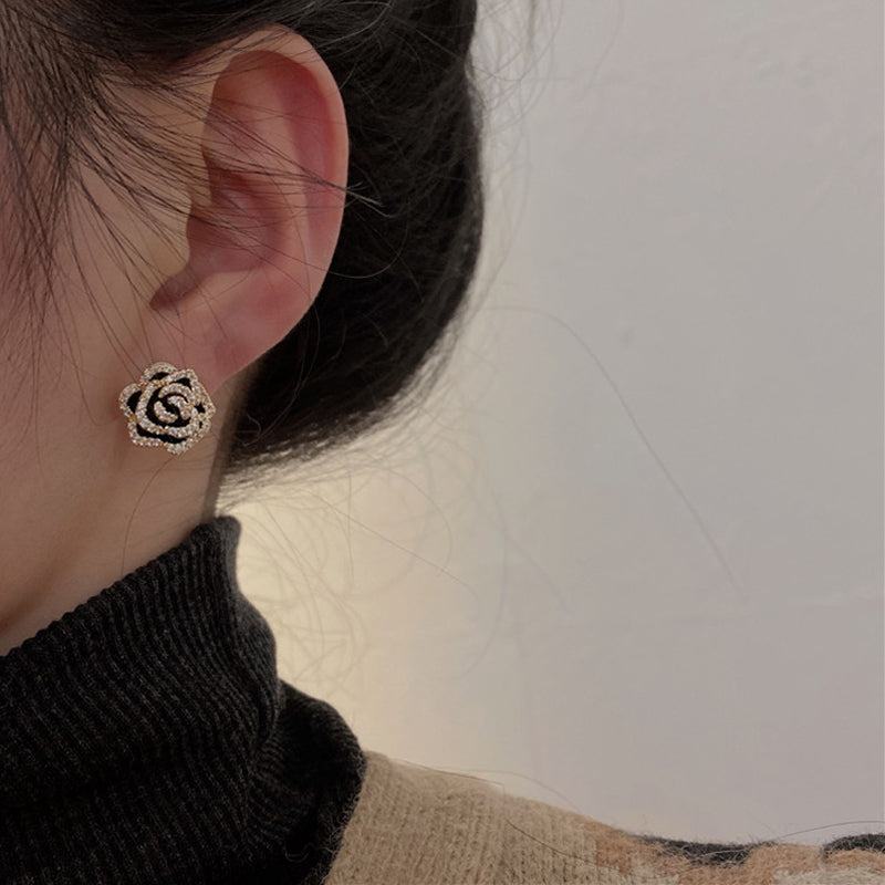 Vintage Elegante Camelia Oorbellen