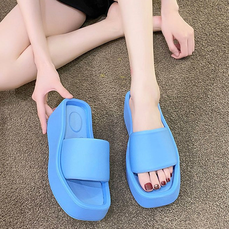 Luxe sandalen met vierkante neus