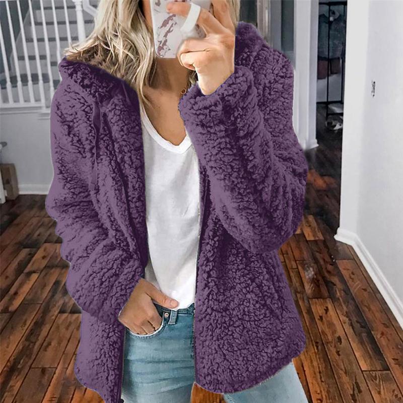 Capuchon polar fleece jas met rits