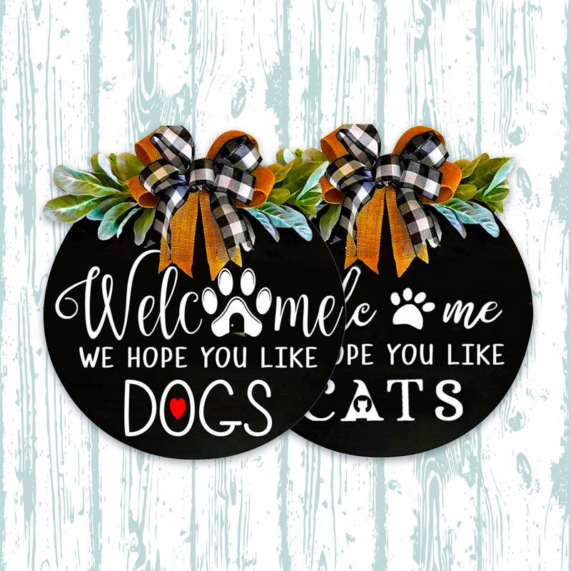 Welkomstlijst van houten lijst🐶🐾