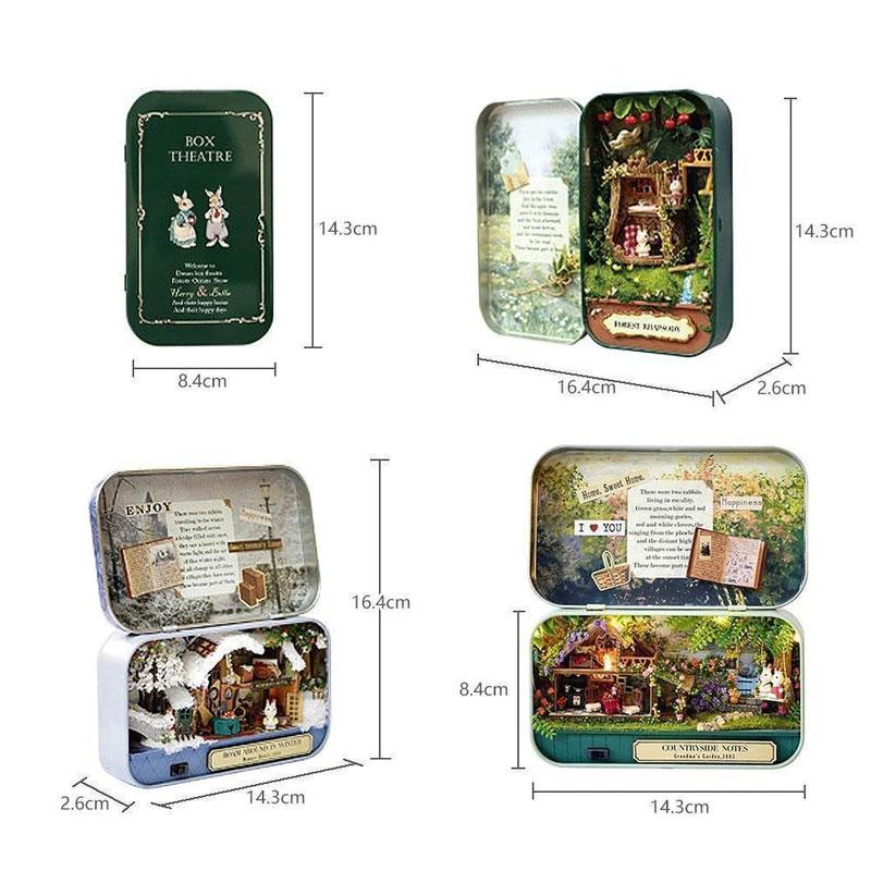 3D miniatuur poppenhuis met licht doe-het-zelf speelgoed