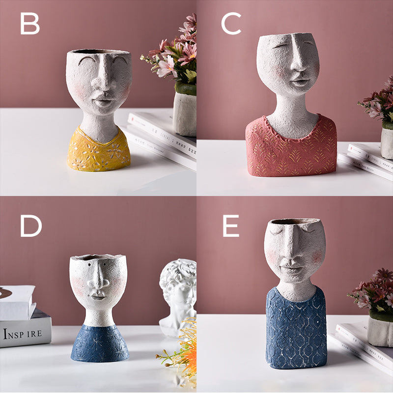 Kunst Portret Gezicht Plantenbak