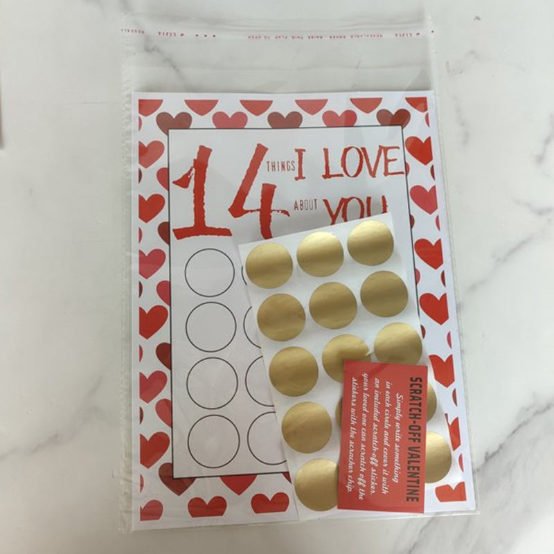 Valentijn krasafdruk