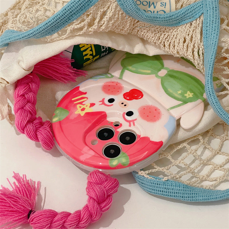 Grappige vlecht badpak telefoonhoesje