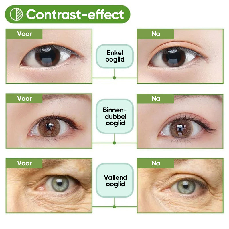 Set onzichtbare ooglidstrips