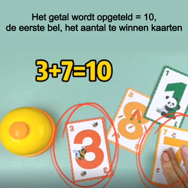 Sank rekenkundige "10" kaarten voor kinderen