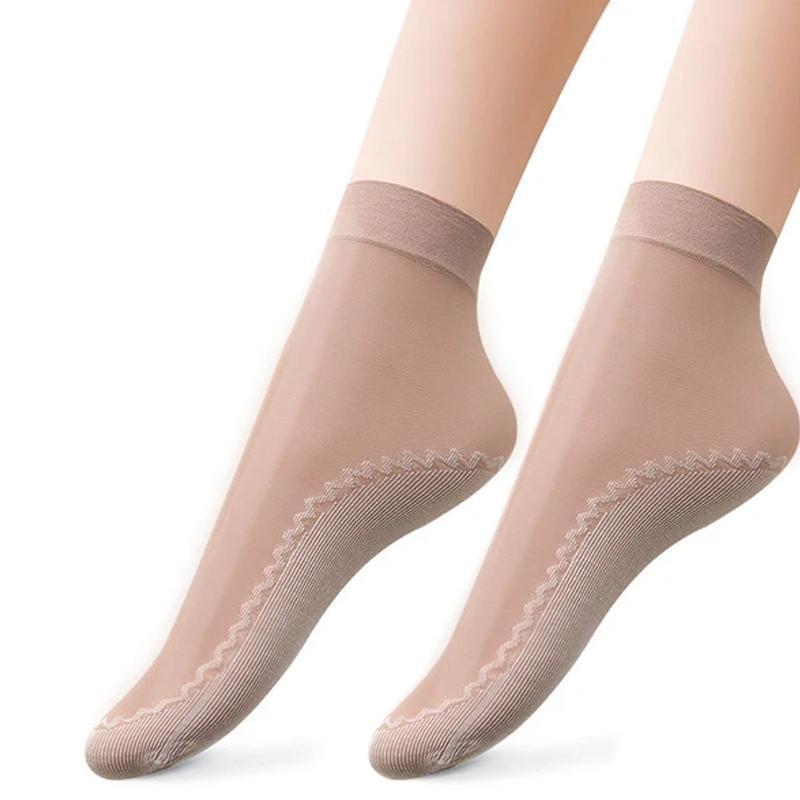 Zijdeachtige antislip katoenen sokken