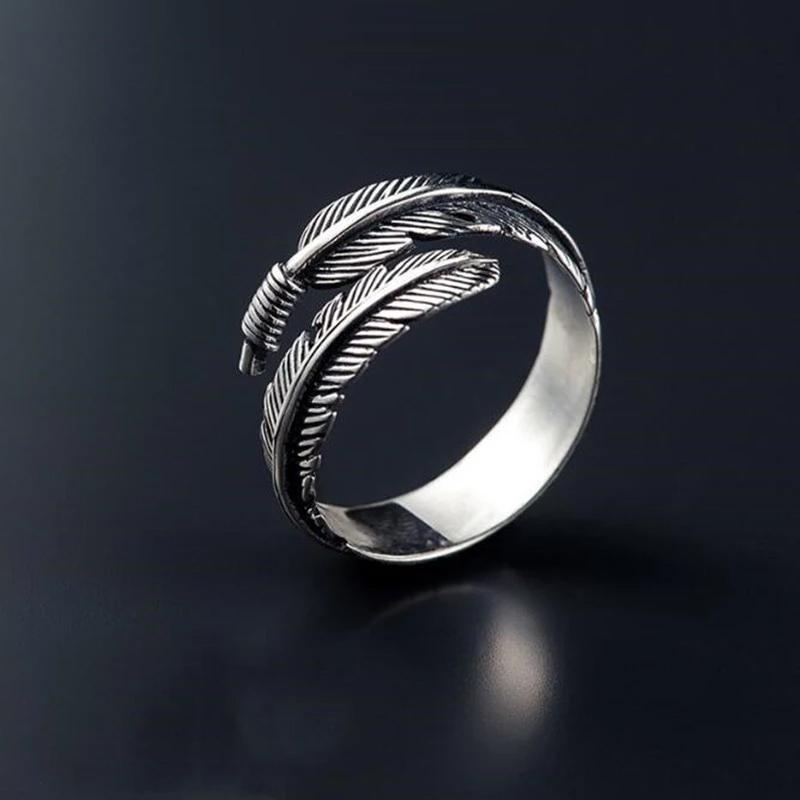 Vintage veren open ring