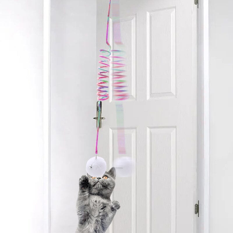 Hangend lente pluche kattenspeeltje