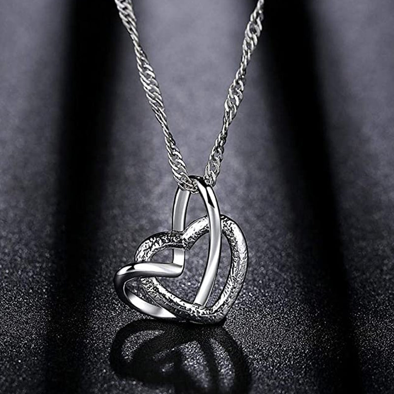 Frosted Dubbele Hart Ketting